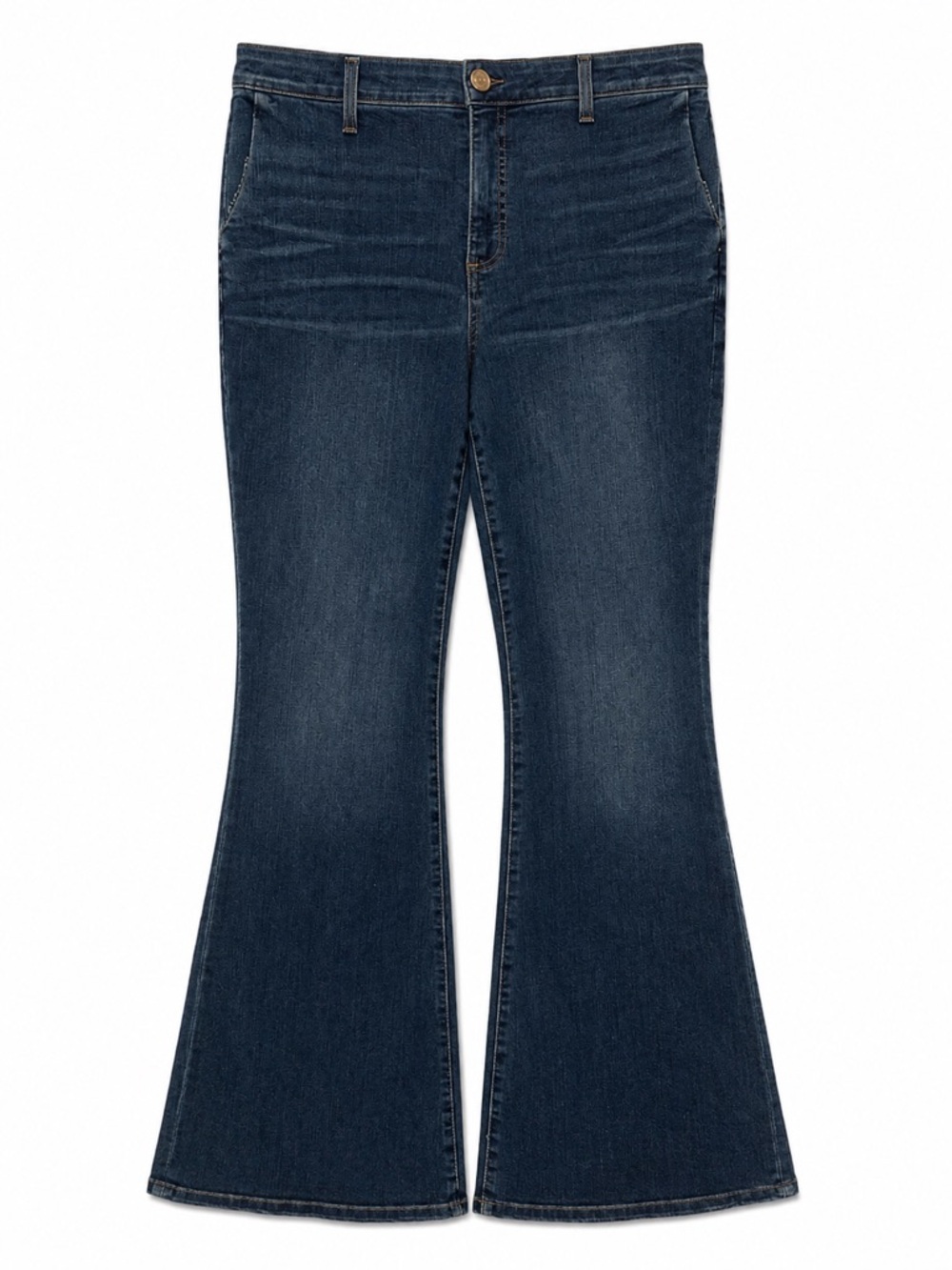 Kut From The Kloth NWT Flare Jeans Size 12 Dark Wash Boho Wide Leg